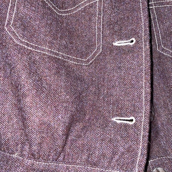 1940s house of foxy herringbone purple jacket s/m - Picture 5 of 6